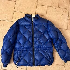 Vintage 90s The North Face 600 Down Puffer Jacket Quilted Blue Size Small